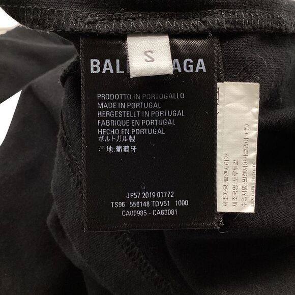 Balenciaga BB Logo-Print T-Shirt in Black Cotton - Picture 6 of 7